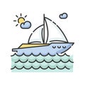 Yachting RGB color icon