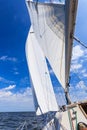 Yachting yacht sailboat sailing in sea ocean Royalty Free Stock Photo