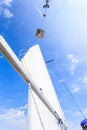 Yachting yacht sailboat sailing in sea ocean Royalty Free Stock Photo