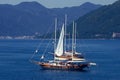 Yachts in the Aegian sea, Marmaris, Mugla, Turkey Royalty Free Stock Photo