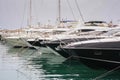 Yachts at anchor in the port of puerto portals Royalty Free Stock Photo