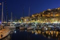 Yachts anchored in harbor in Naples, Italy Royalty Free Stock Photo