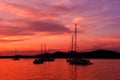 Yachts and boats at Adriatic sea Royalty Free Stock Photo