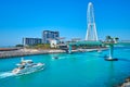 The yachts and boats at the Bluewaters Island, Dubai, UAE Royalty Free Stock Photo