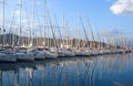 Yachts and boats in Fethiye Ece Marina, Mugla, Turkey Royalty Free Stock Photo