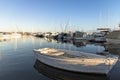 Yachts and boats in marina in the morning