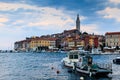 Yachts and Boats near Rovinj at Sunset Royalty Free Stock Photo