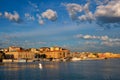 Yachts and boats in picturesque old port of Chania, Crete island. Greece Royalty Free Stock Photo