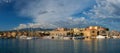 Yachts and boats in picturesque old port of Chania, Crete island. Greece Royalty Free Stock Photo