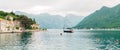 Yachts, boats, ships in the Bay of Kotor