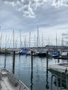 Yachts on the Boden lake in Konstanz, Germany, Baden-WÃÂ¼rttemberg Royalty Free Stock Photo