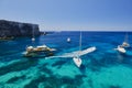 Yachts in Comino Island, Malta