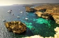 Yachts in Comino Island, Malta