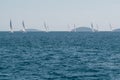 Regatta race of sailing yachts