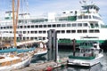 Yachts docked at pier at Friday Harbor on San Juan island