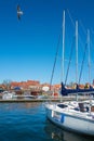 yachts docked in the port Mikolajki, Poland Royalty Free Stock Photo