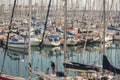 Yachts docked at Port Olympic marina - Barcelona