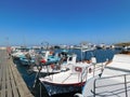 Yachts and fishing boats in Larnaca port, Cyprus.