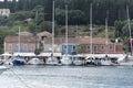 Yachts in Fiskardo harbour harbor