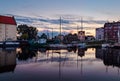 Yachts of Gdansk in the morning.