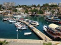 Yachts in the Gulf of the Mediterranean Sea Royalty Free Stock Photo