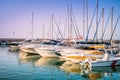 Yachts in the harbour of Latchi village. Paphos district, Cyprus Royalty Free Stock Photo