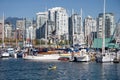 Yachts in the inner harbour, Vancouver, BC Royalty Free Stock Photo