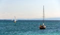 Yachts on Konstanz lake Royalty Free Stock Photo