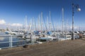 Yachts in Larnaca port, Cyprus. Royalty Free Stock Photo
