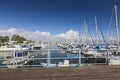 Yachts in Larnaca port, Cyprus. Royalty Free Stock Photo
