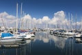 Yachts in Larnaca port, Cyprus. Royalty Free Stock Photo
