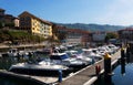 Yachts lying at port side of Llanes, Spain