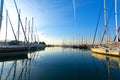 Yachts in a marina Royalty Free Stock Photo