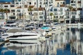 Yachts marina on sunrise in Banus, Marbella, Spain