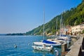 Yachts in marina, Toscolano, Italy