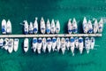 Yachts in marina in town of Vodice, Adriatic sea in Croatia Royalty Free Stock Photo