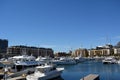 Yachts in the marina in Waterfront in Cape Town