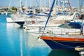 Yachts, masts, marina, Larnaca, Cyprus