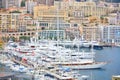 Yachts in Monaco harbor Royalty Free Stock Photo