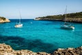 Yachts in Mondrago bay, Mallorca Royalty Free Stock Photo