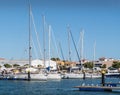 Yachts moored in Ayamonte marina, Andalucia, Spain.