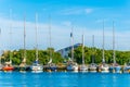 Yachts moored at copenhagen marina Royalty Free Stock Photo
