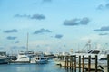 Yachts moored at keywest marina. Miami, Florida Royalty Free Stock Photo