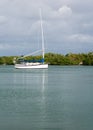 Yachts moored in no name harbor florida Royalty Free Stock Photo