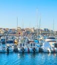 Yachts moored in Peniche marina Royalty Free Stock Photo