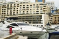 Yachts moored at Portomaso, Malta