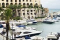 Yachts moored at Portomaso Marina in St. Julian