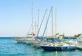 Yachts, motor boats, marina, Cyprus Royalty Free Stock Photo