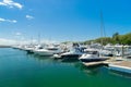 Yachts and motor boats at Port Stephens Royalty Free Stock Photo