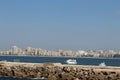 Yachts near Citadel Qaitbey Royalty Free Stock Photo